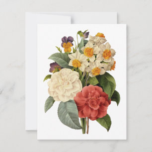 Flores de época, camellias y narcisos, Redoute