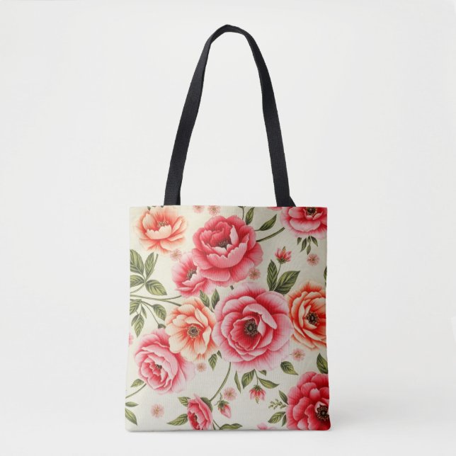 Flores de época hermosa Bolsa de Tote (Anverso)