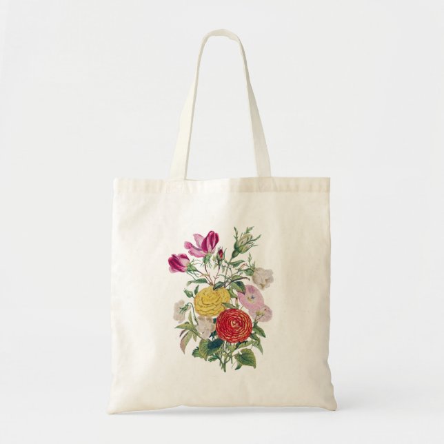 Flores de época III Bolsa Tote (Frente)