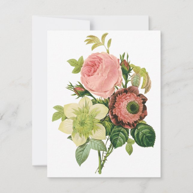 Flores de época, Rosas anémonas clematis de Redout (Anverso)