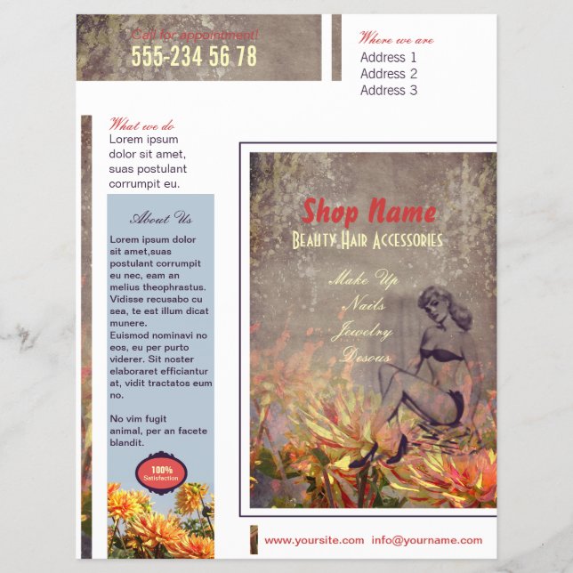 Flores de época - Volante (Frente)