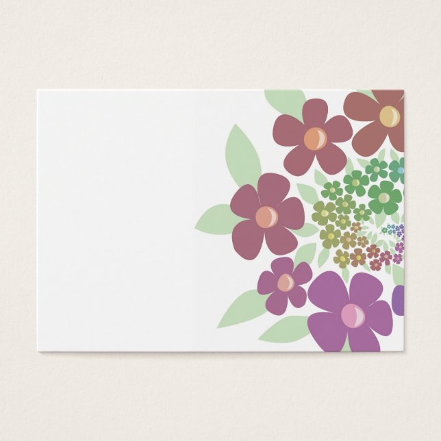 Flores de espiral en colores pastel (Frente)