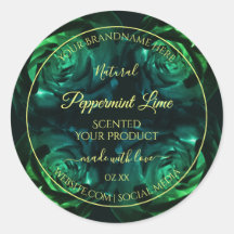 Flores de etiquetas de productos de Rosas verdes y