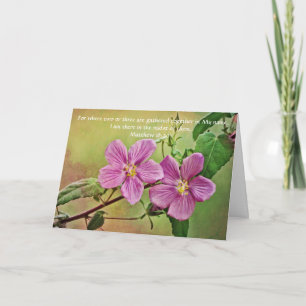 Flores de Faith Matthew Tarjeta de nota 18:20