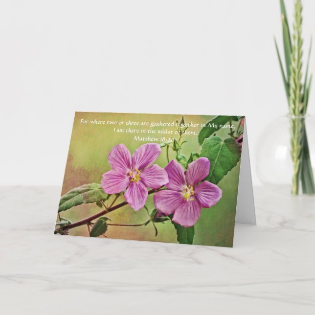 Flores de Faith Matthew Tarjeta de nota 18:20 (Anverso)