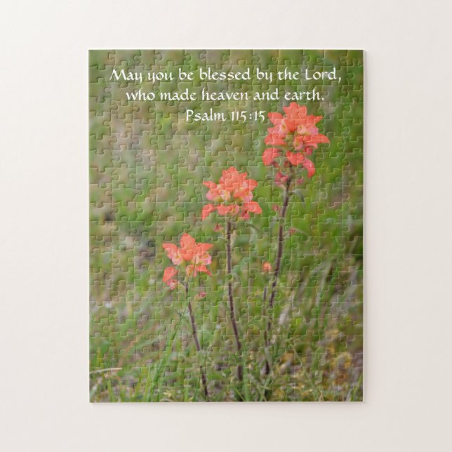 Flores de Faith Psalm Rompecabezas de Flor Silvest (Vertical)
