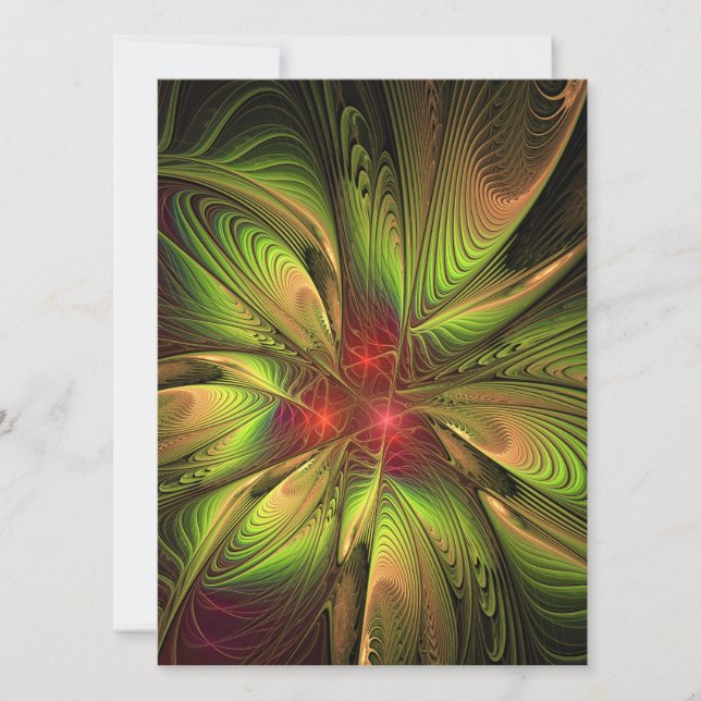 Flores de fantasía fractal blandas y tendientes (Anverso)