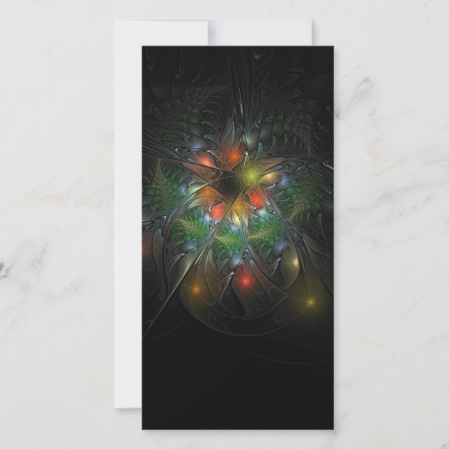 Flores de fantasía fractal blandas y tendientes (Anverso)