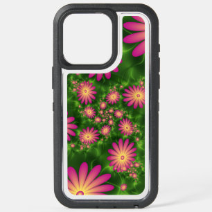 Flores de fantasía rosa arte fractal abstracto mod
