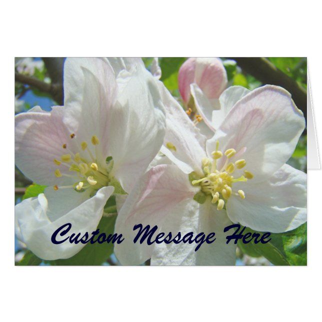Flores de Flor de Manzano Tarjetas Personalizadas  (Anverso (Horizontal))