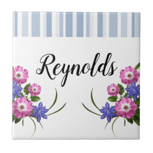Flores de flores de azulejo cerámico