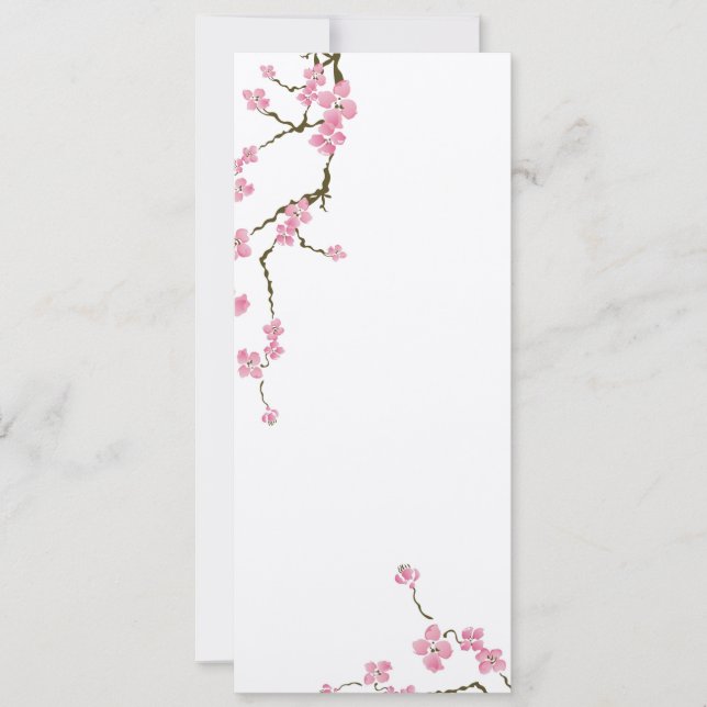 Flores de flores de cerezo Invitación (Anverso)