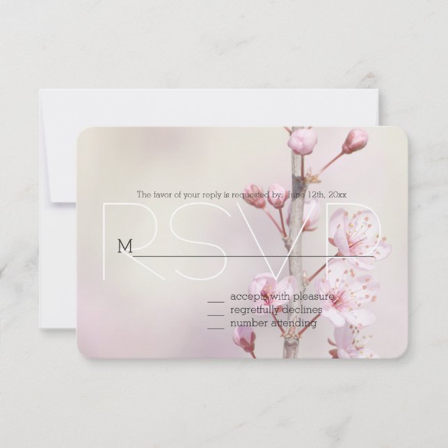 Flores de flores de cerezo RSVP (Anverso)