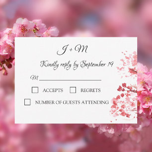Flores de flores de flores rosadas de cerezo RSVP 