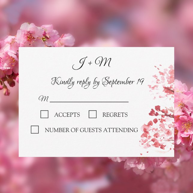 Flores de flores de flores rosadas de cerezo RSVP  (Subido por el creador)