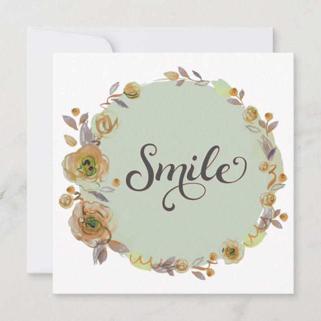 Flores de flores de flores verde Floral Regalo rel (Anverso)