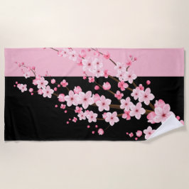 Flores de flores rosas toallas negras y rosas