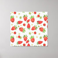 Flores de fresas: acuarela de arte sin foco