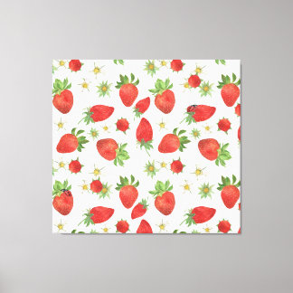 Flores de fresas: acuarela de arte sin foco