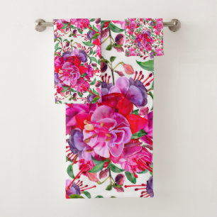 Flores de fucsia en acuarela