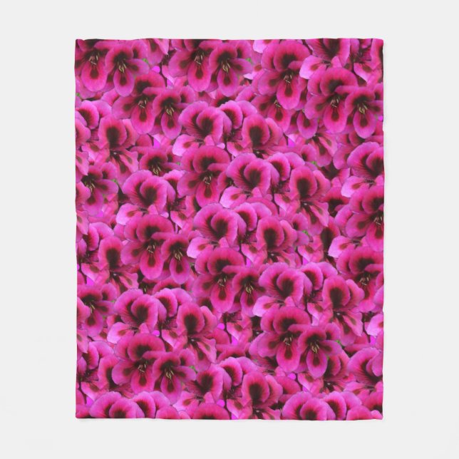 Flores de geranio magenta, manta de flaca media. (Anverso)