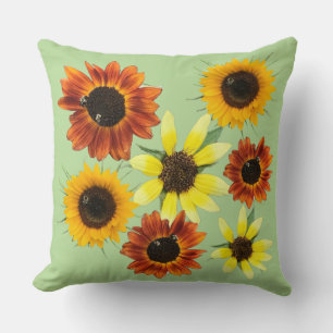 Flores de girasol coloridas Fotos almohadas