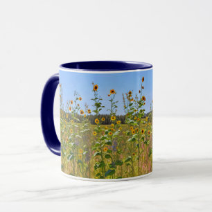Flores de girasol en una Copa de Arte Agrícola