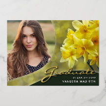 Flores de guiones elegantes | Tarjeta Grad fotográ