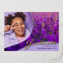 Flores de guiones elegantes | Tarjeta Grad fotográ
