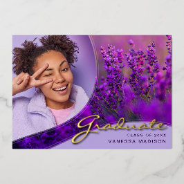 Flores de guiones elegantes | Tarjeta Grad fotográ