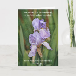 Flores de Hebreos de Fe Tarjeta de Nota 10:23