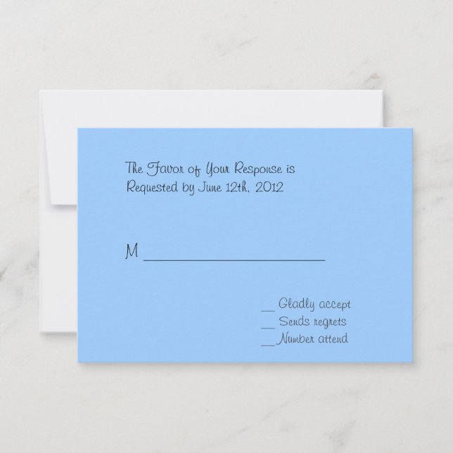 flores de hidrangea azul RSVP (Anverso)