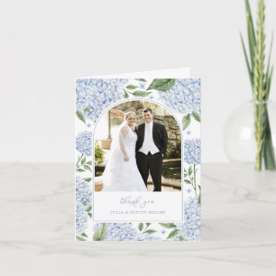 Flores de Hortensia Azul Bodas Foto Agradecimiento
