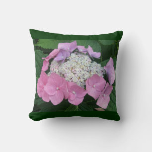 Flores de Hortensia de Encaje Rosa - Almohada