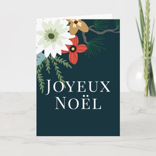 Flores de invierno de Navidad Joyeux Noël (Anverso)