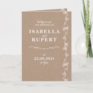 Flores de invitación a bodas y cosquillas