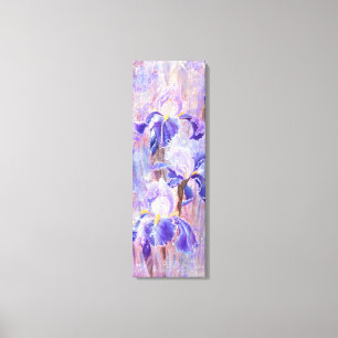 Flores de Iris Azul Púrpura - Impresión en Lienzo