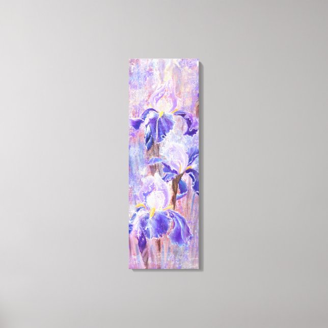 Flores de Iris Azul Púrpura - Impresión en Lienzo  (Anverso)