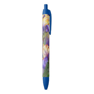 Flores De Iris Púrpura Pluma Pintada Irónica