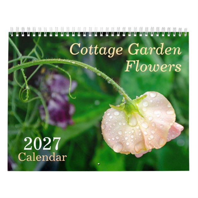 Flores de Jardín de Cabaña Calendario 2026 (Tapa)