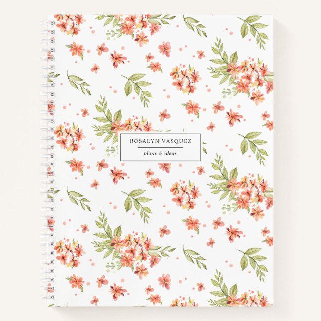 Flores de Jardín de Primavera | Diario Personaliza (Anverso)