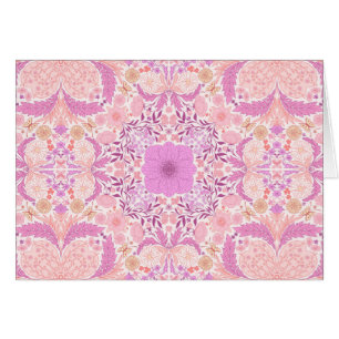 Flores de jardín retro en rosa