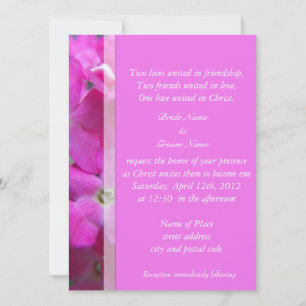 Flores de jardín rosadas Invitaciones de boda cris