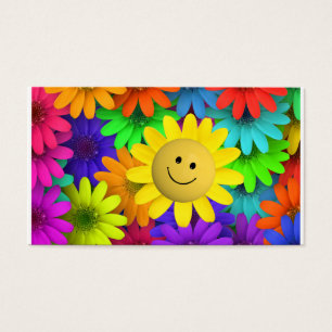 Flores de la cara alegres