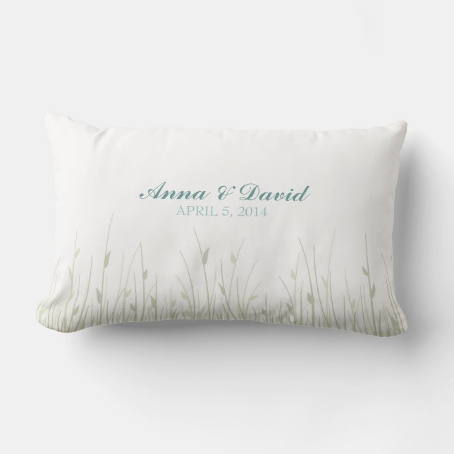 Flores de la huella dactilar de la boda - almohada (Anverso)