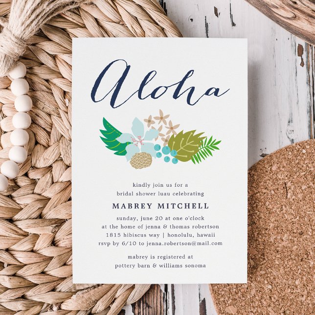 Flores de la isla | Invitación a Bridal Shower Lua (Subido por el creador)