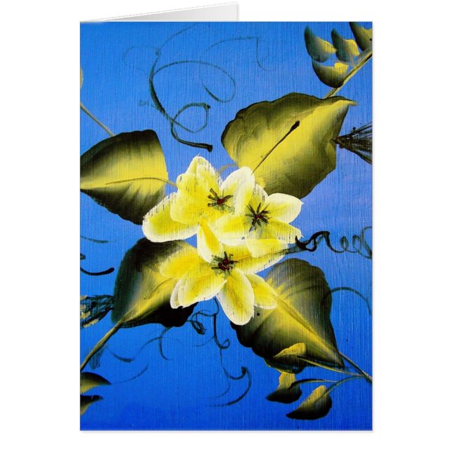 FLORES DE LA PRIMAVERA EN FONDO AZUL (Frente)