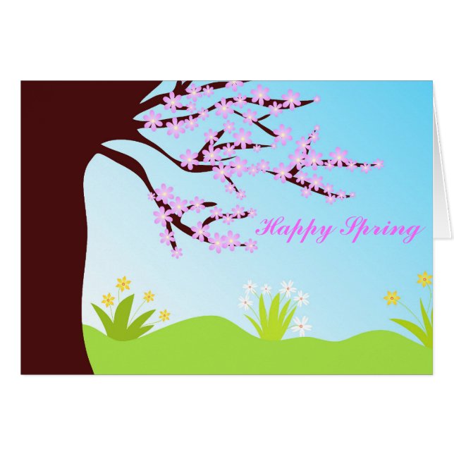 Flores de la primavera - tarjeta (Anverso (Horizontal))