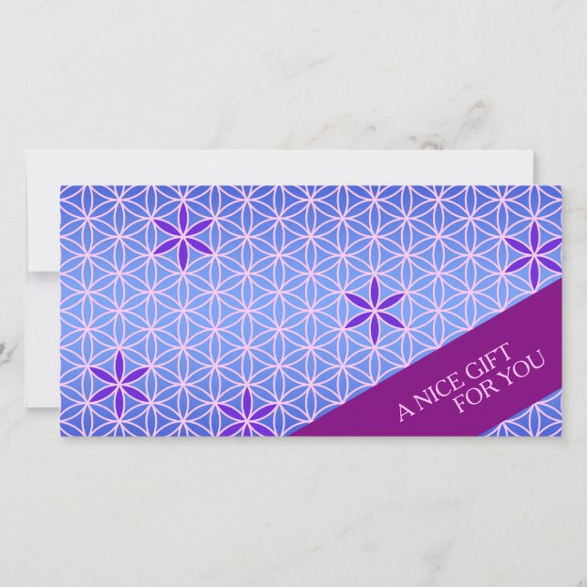 FLORES DE LA VIDA - patrón rosa violeta (Anverso)