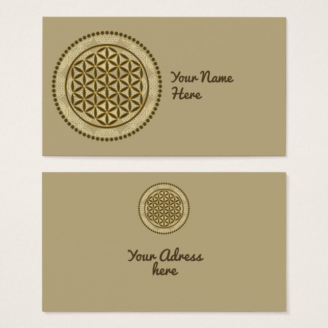 FLORES DE LA VIDA - Símbolo de geometría sagrada A (Anverso y reverso)